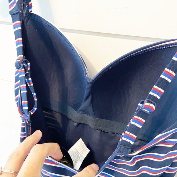 Niptuck Swim | Riviera Stripe Joanne One Piece Multi Fit Cup Swimsuit Size 8 - Picture 8 of 10